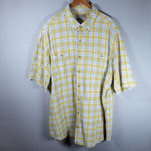 Duluth Trading Co. Men's 2XLT Short Sleeve Relaxed Fit Plaid Hemp Blend Shirt1